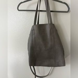 Gray soft leather purse/bag